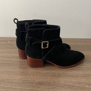 Kate Spade Black Suede Ankle Boots